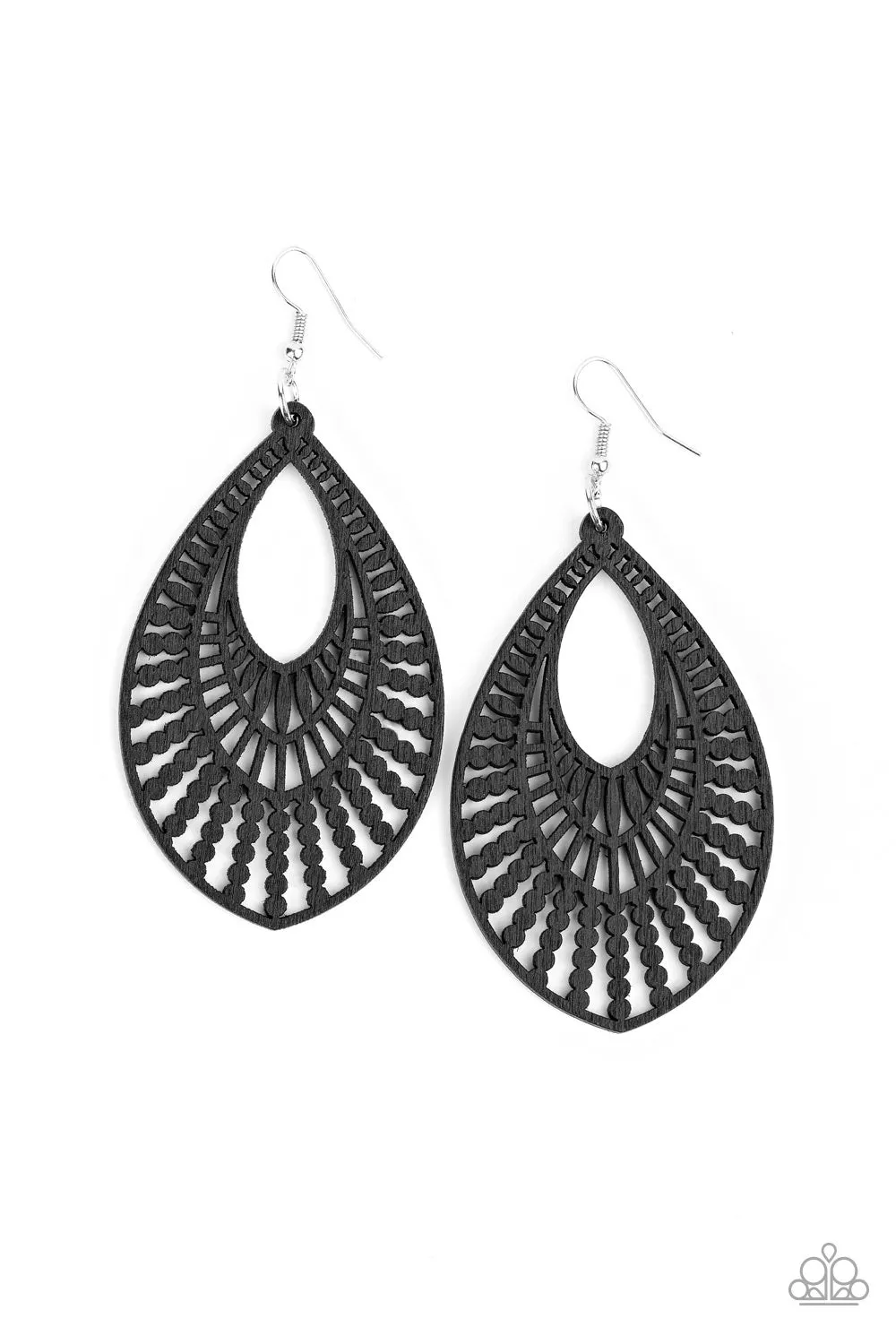 Paparazzi Accessories - Bermuda Breeze - Black Earrings