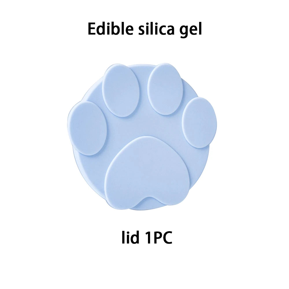 Portable Silicone Dog Cat Canned Lid dog 2-in-1Food Sealer Spoon Pet Food Cover Storage Fresh-keeping Lids Bowl Dog Accessories