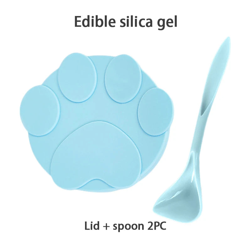 Portable Silicone Dog Cat Canned Lid dog 2-in-1Food Sealer Spoon Pet Food Cover Storage Fresh-keeping Lids Bowl Dog Accessories