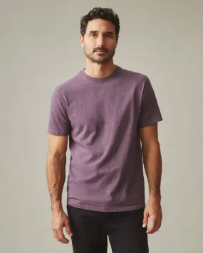 Premium Slub Crew Tee - Black Plum