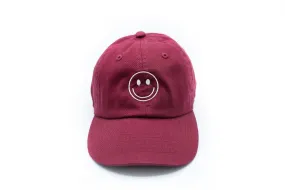 Rey to Z Baseball Hat - Smiley Face in Maroon (3 Size Options)