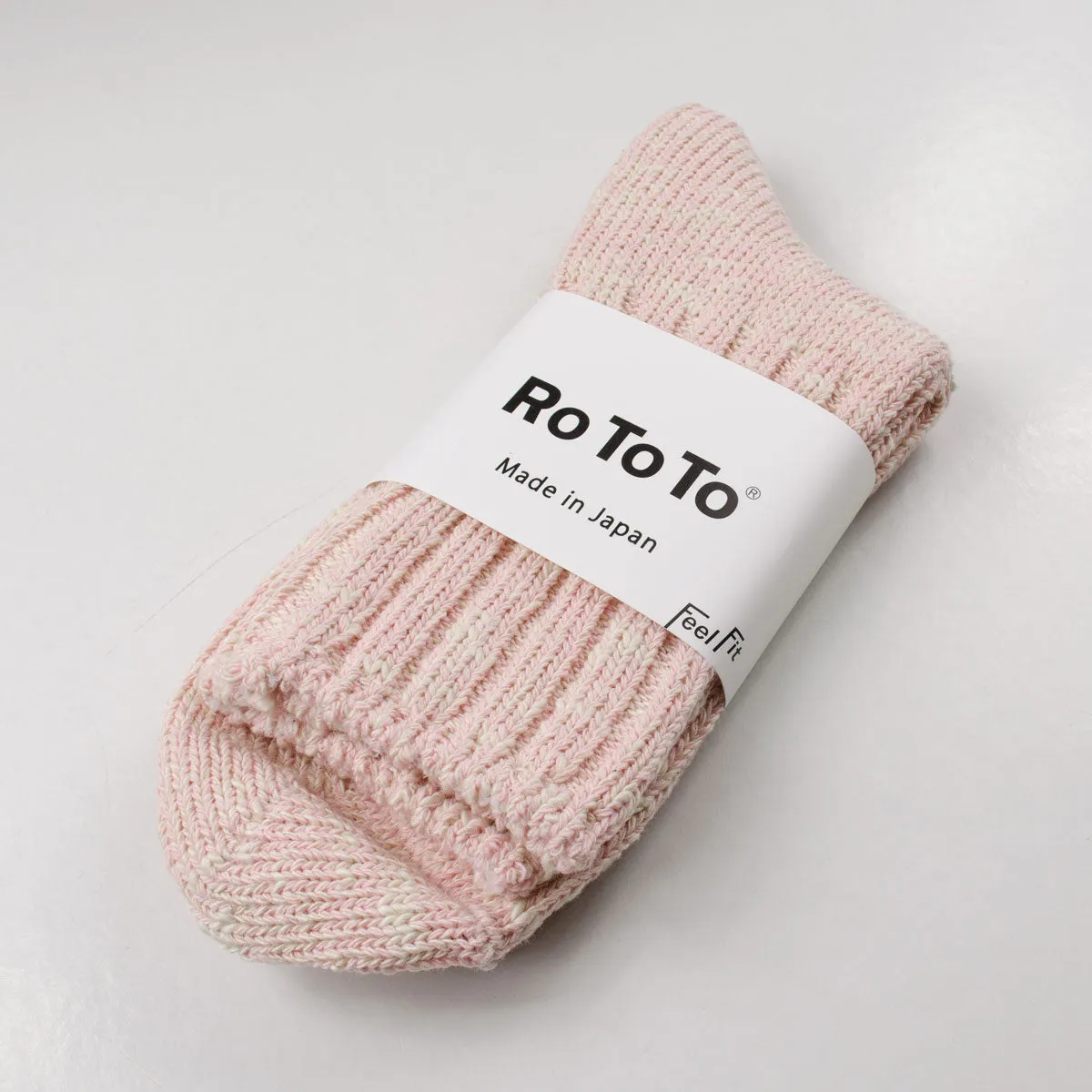 RoToTo - Low Gauge Slub Socks - Pink