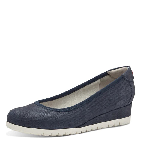 S Oliver Wedge Pump Navy