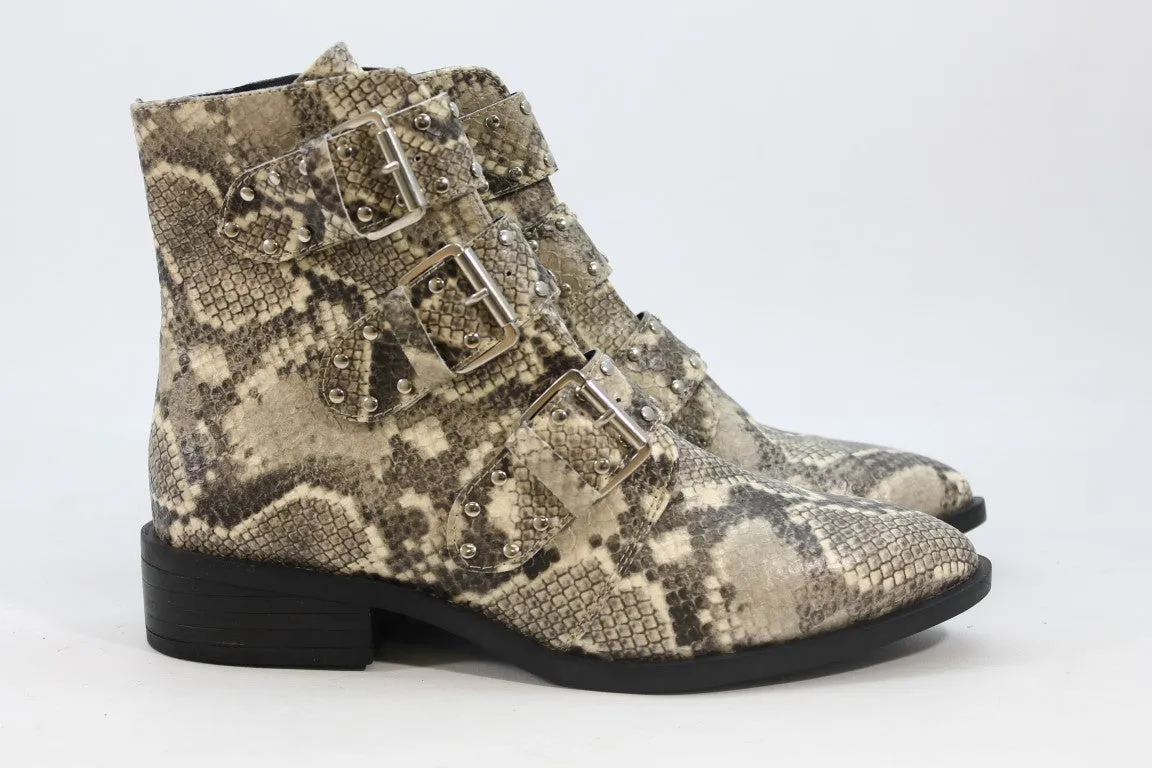 Steve New York Harmon Women's Snakeskin-Print Boots 8.5M(ZAP13016)