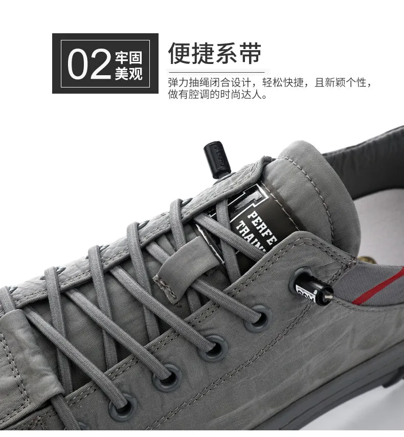 Summer Outdoor Fashion Green White Breathable Casual Shoes for Men