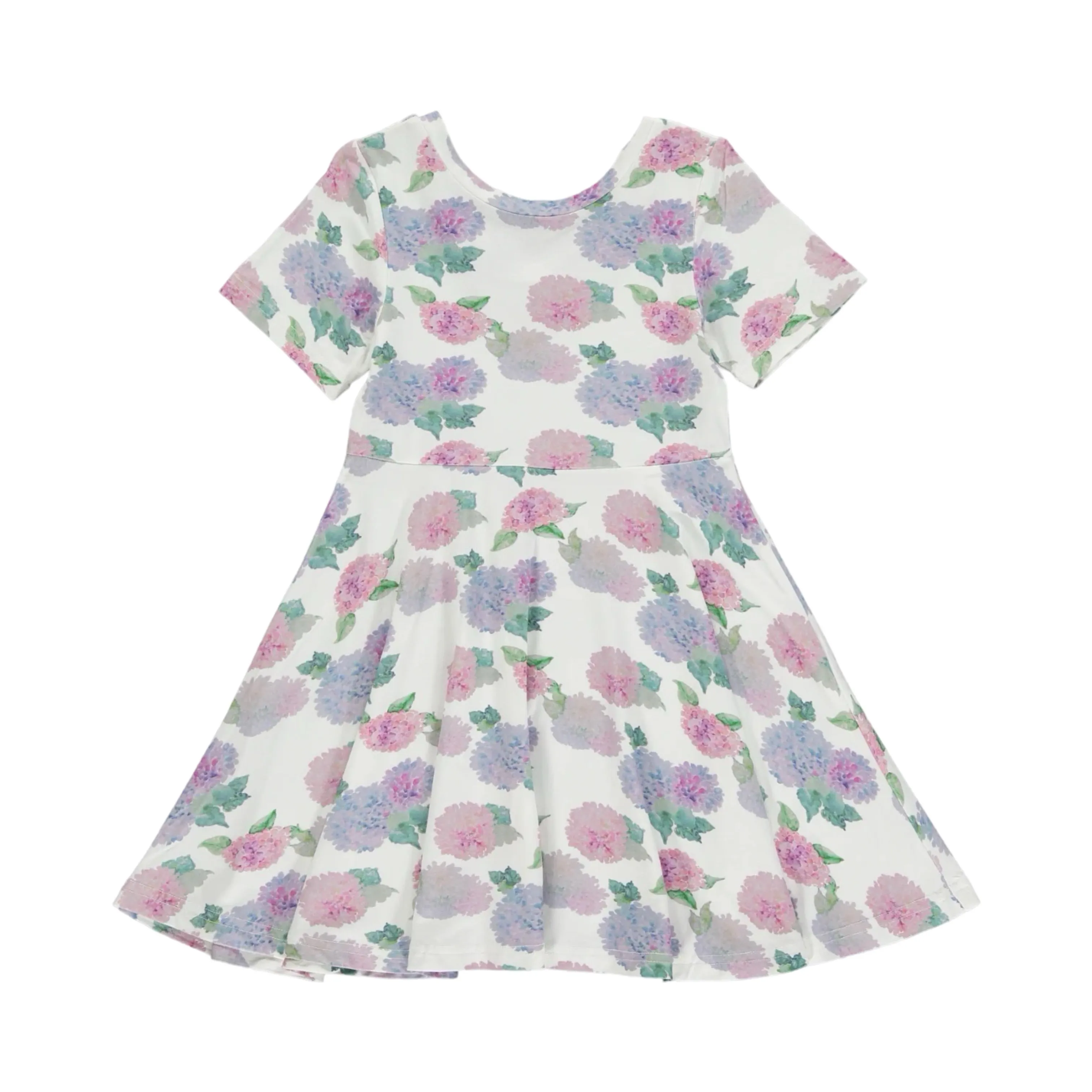 Tickety-Boo Twirl dress in Spring Hydrangeas