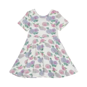 Tickety-Boo Twirl dress in Spring Hydrangeas