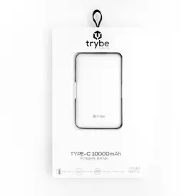 Trybe 10000mAh Dual USB-A + USB-C G62-C Power Bank