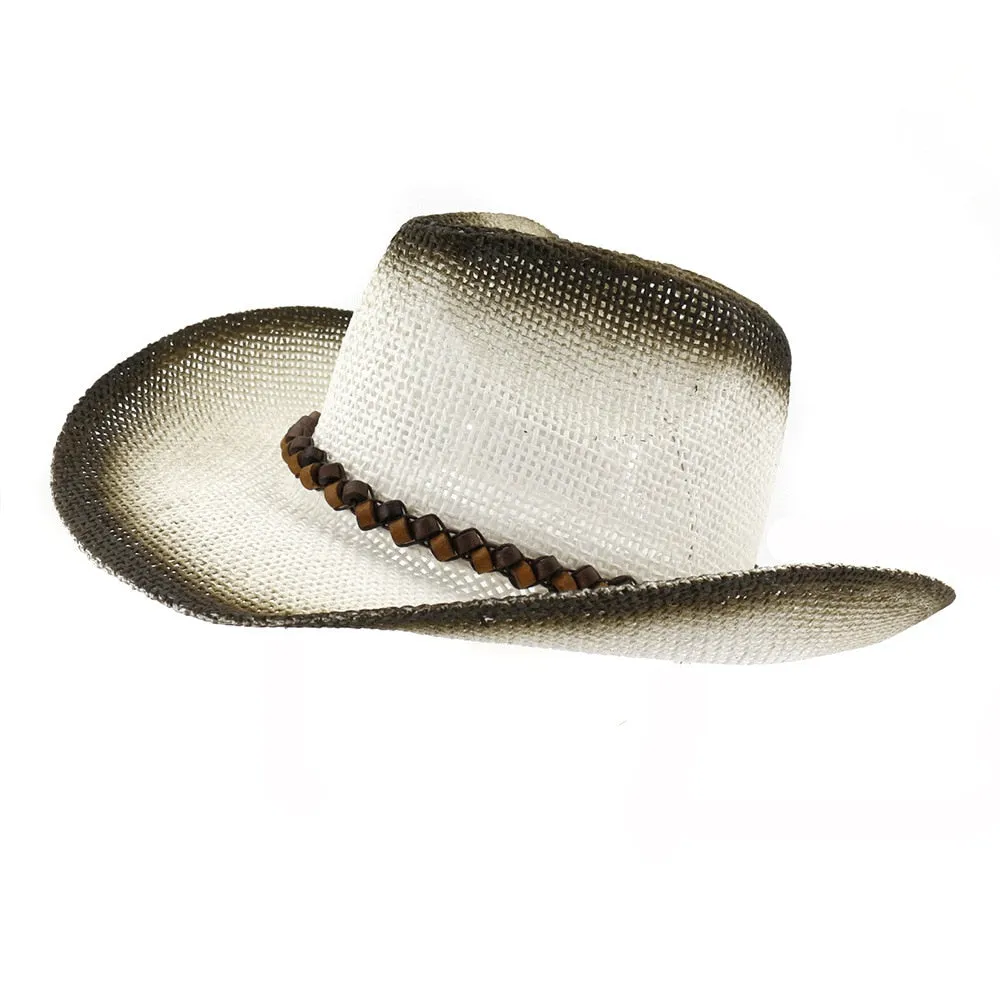 Unisex Casual Spray-painted Paper Straw Beachwear Wide Brim Hats