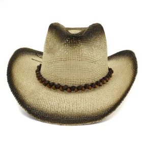 Unisex Casual Spray-painted Paper Straw Beachwear Wide Brim Hats