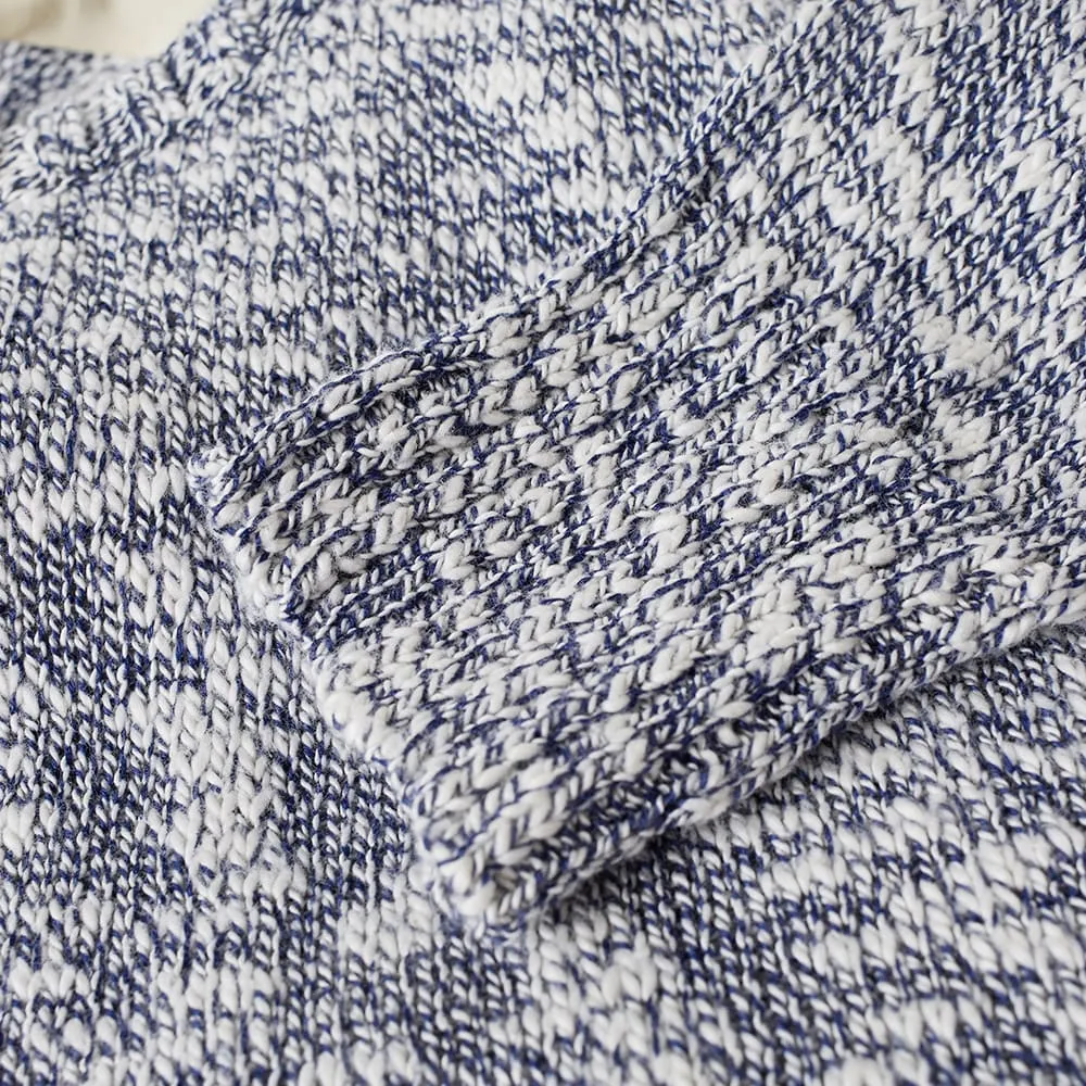 Universal Works Chunky CrewBlue & White