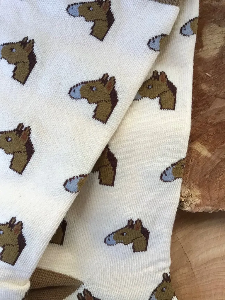 Vintage Horse Head Socks