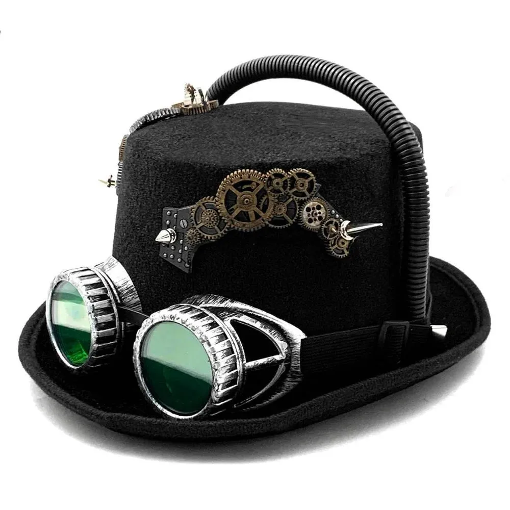 Vintage Party Style Steampunk Gears Synthetic Top Cosplay Hat for Men