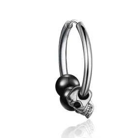 Vintage Skull Hoop Earrings - Stainless Steel Party Jewelry for Women and Men