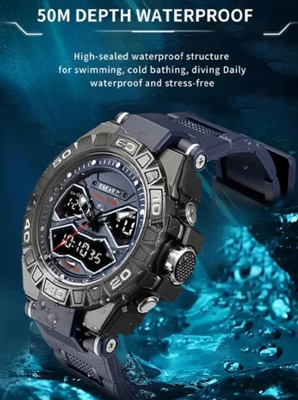 Waterproof Sport Quartz Wristwatches: SCW8070 Men's Simple Watch